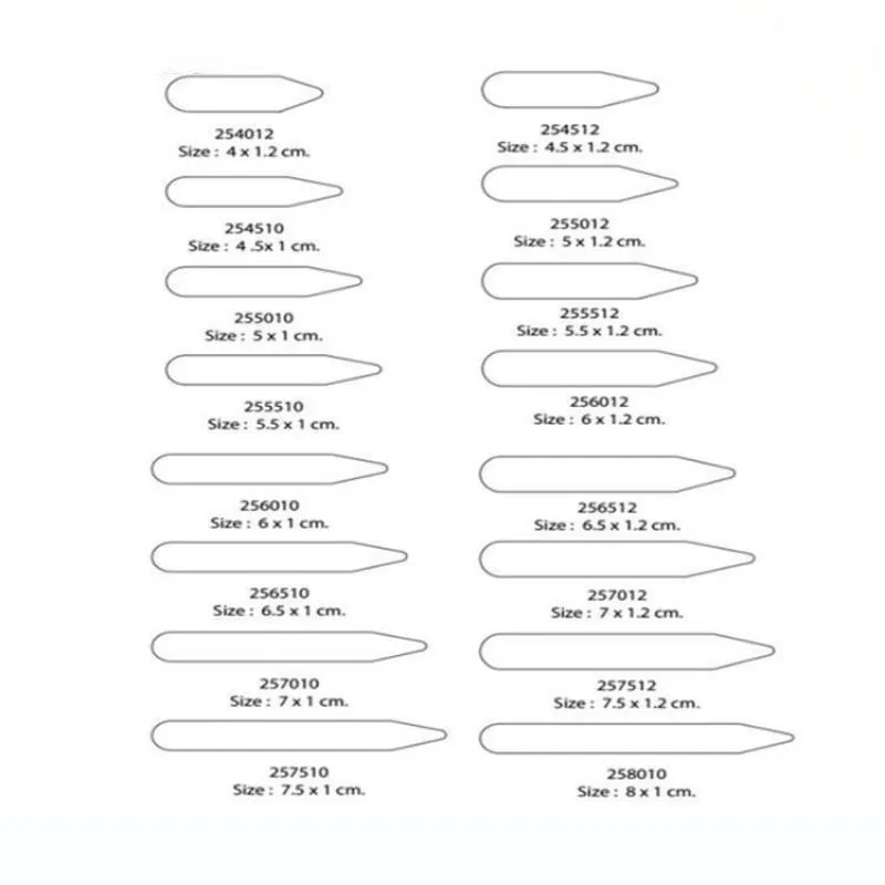 10 Pcs Transparent Plastic Collar Stays