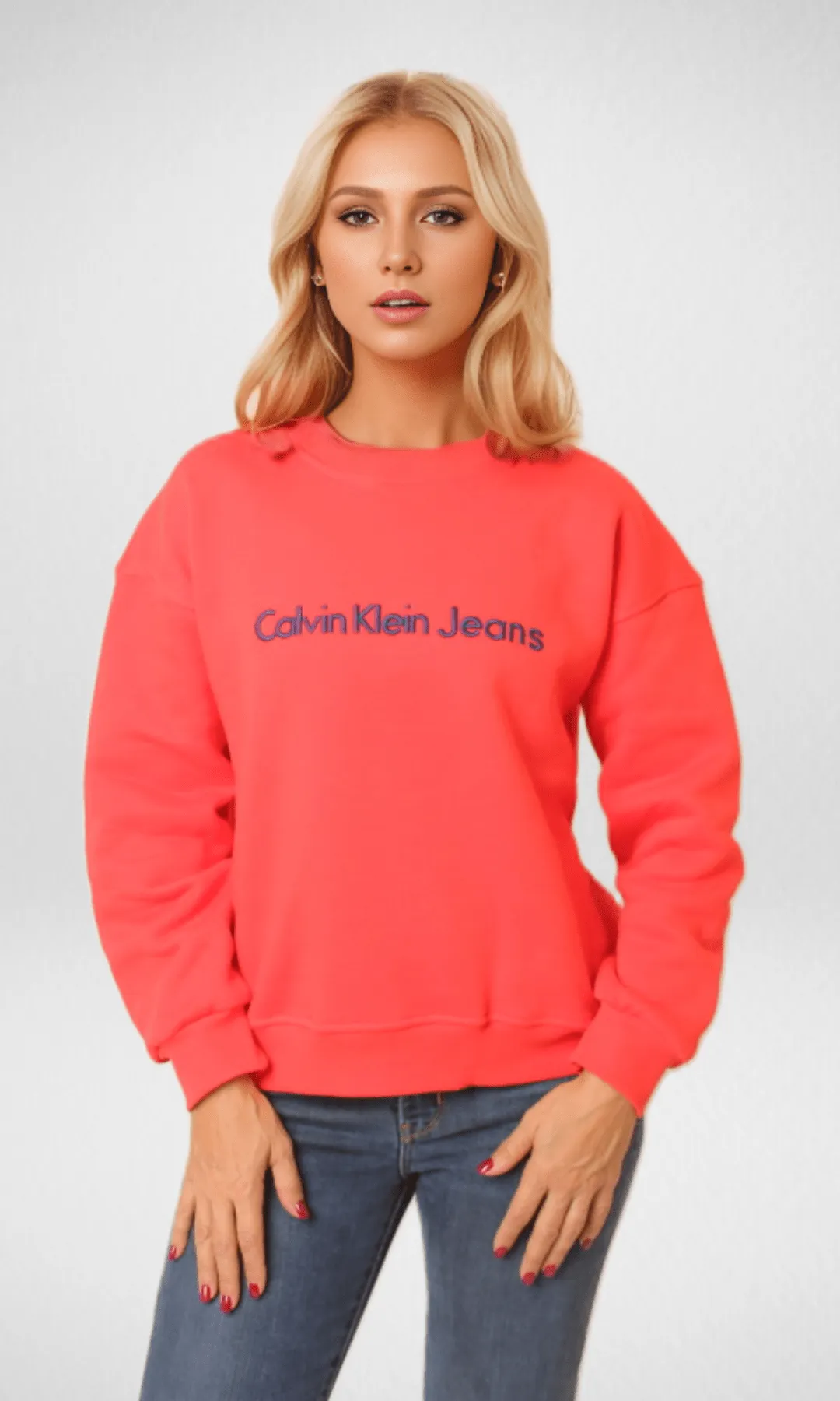 2023 Women Pullover Padded Melton - Red