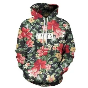 3D Facts Pattern Hoodie