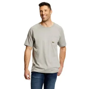 ARIAT - Men's Rebar Rebar Cotton Strong T-Shirt, Heather Grey