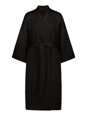 ASTORIA KIMONO WRAP JACKET - Black wave