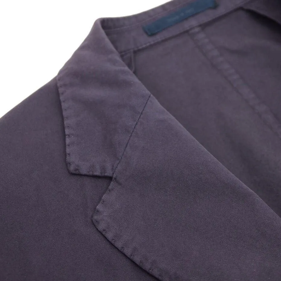 Aubergine Slim Fit Cotton Blazer