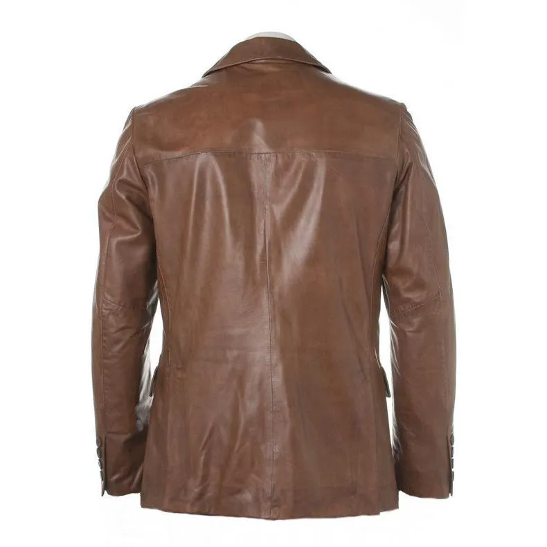 Bixby Mens Leather Blazer