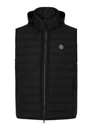 Black quilted shell gilet