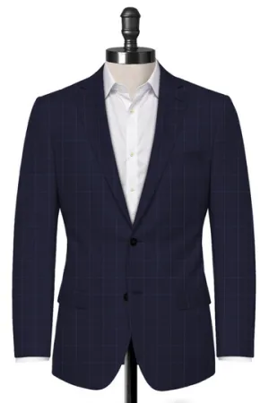 Blue Window Pane Blazer