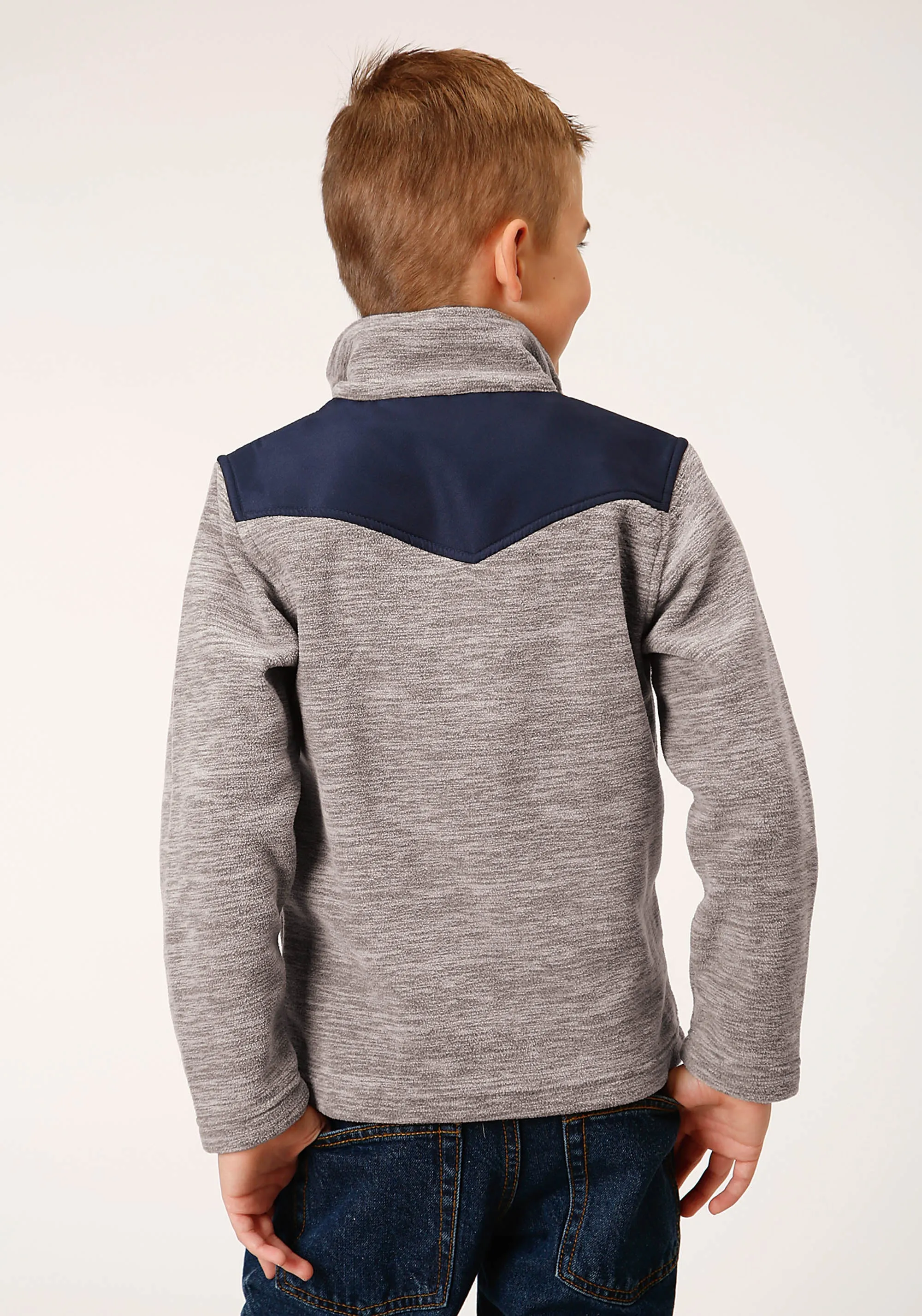 BOYS POLAR FLEECE  BROWN PULLOVER