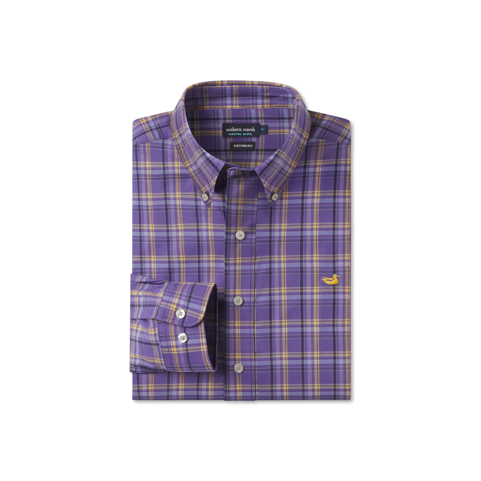 Bristol Performance Plaid Dress Shirt