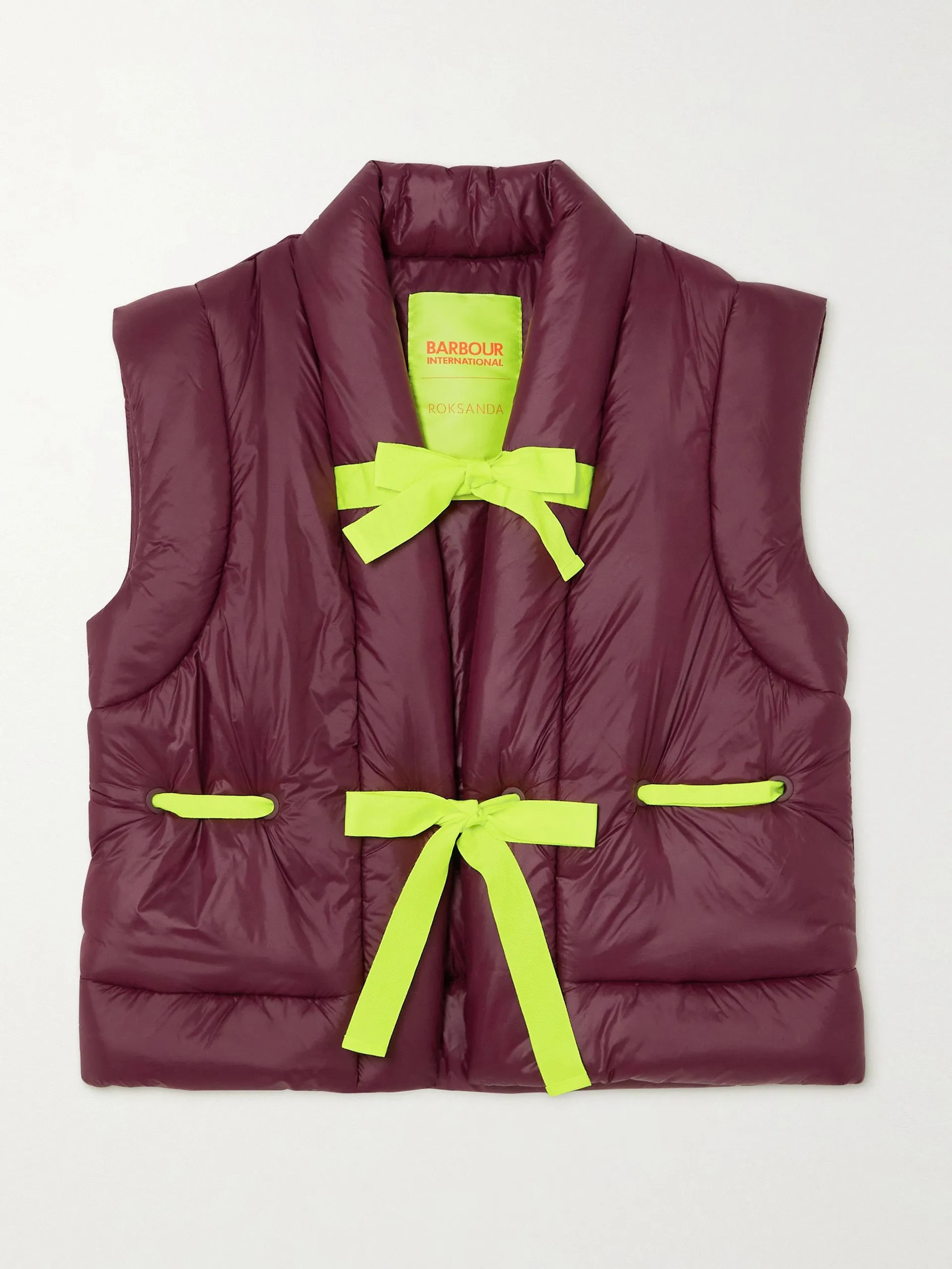 Burgundy padded gilet