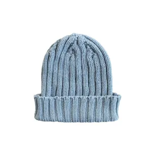 Cappello in maglia Azzurro