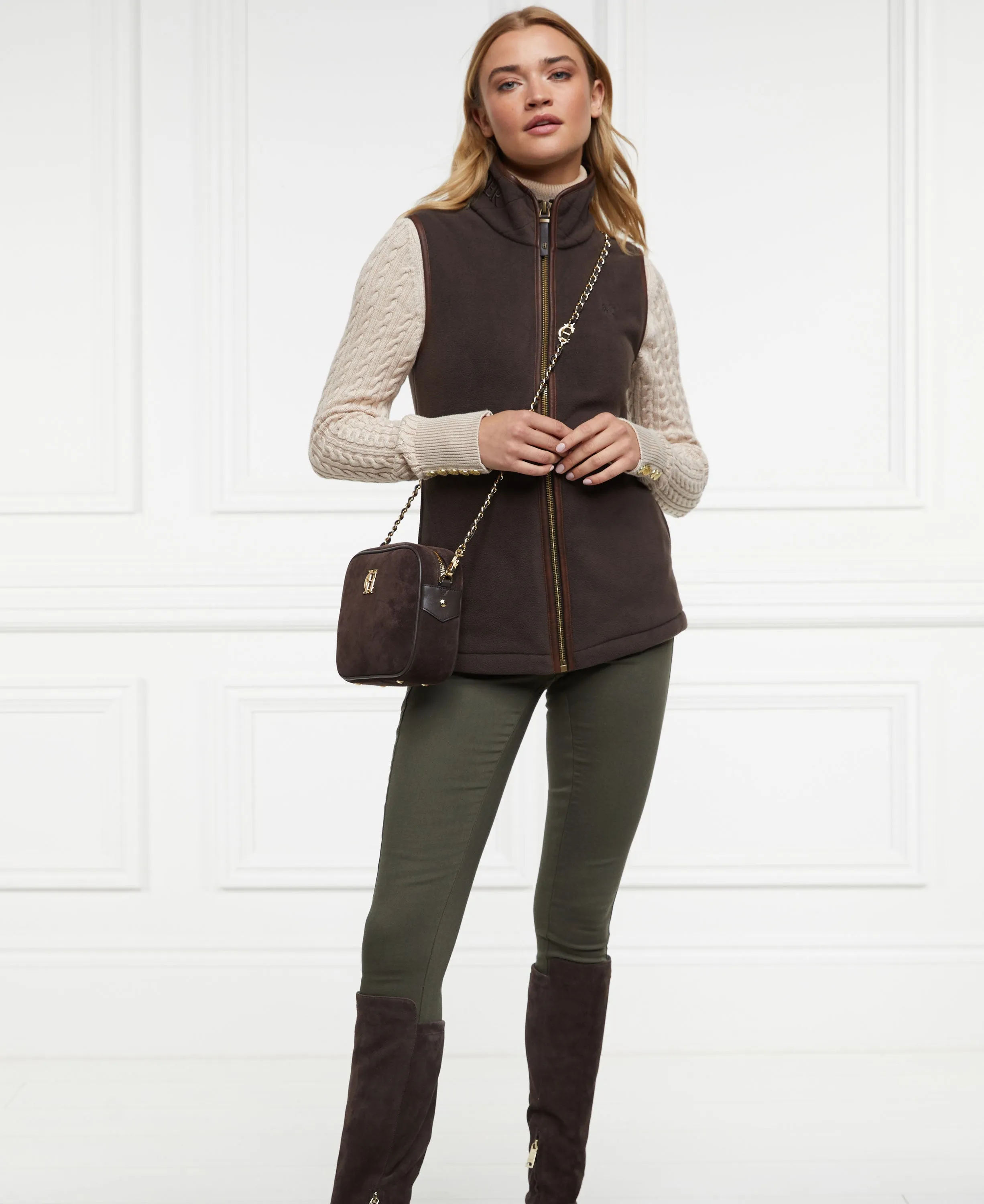 Country Fleece Gilet - Chocolate