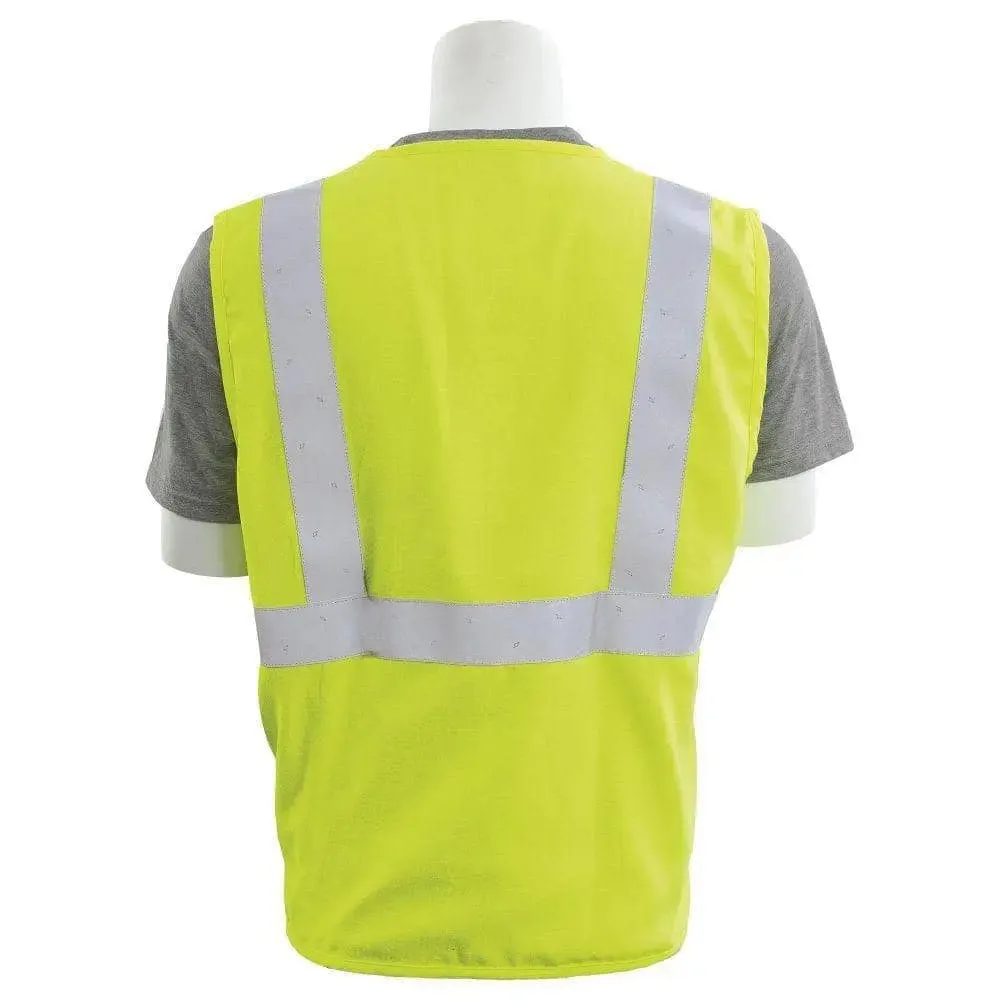 ERB - Class 2 Inherently Flame Resistant Safety Vest, Hi Vis Lime