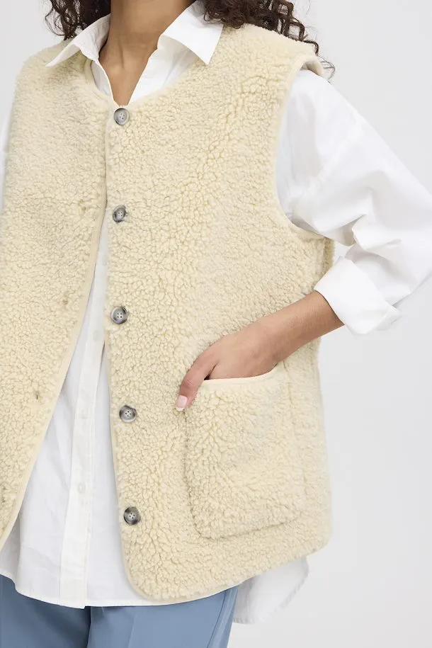 Fanza Boucle Gilet Almond