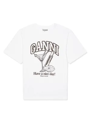 Ganni Future Heavy Cocktail Drop Shoulder T-Shirt