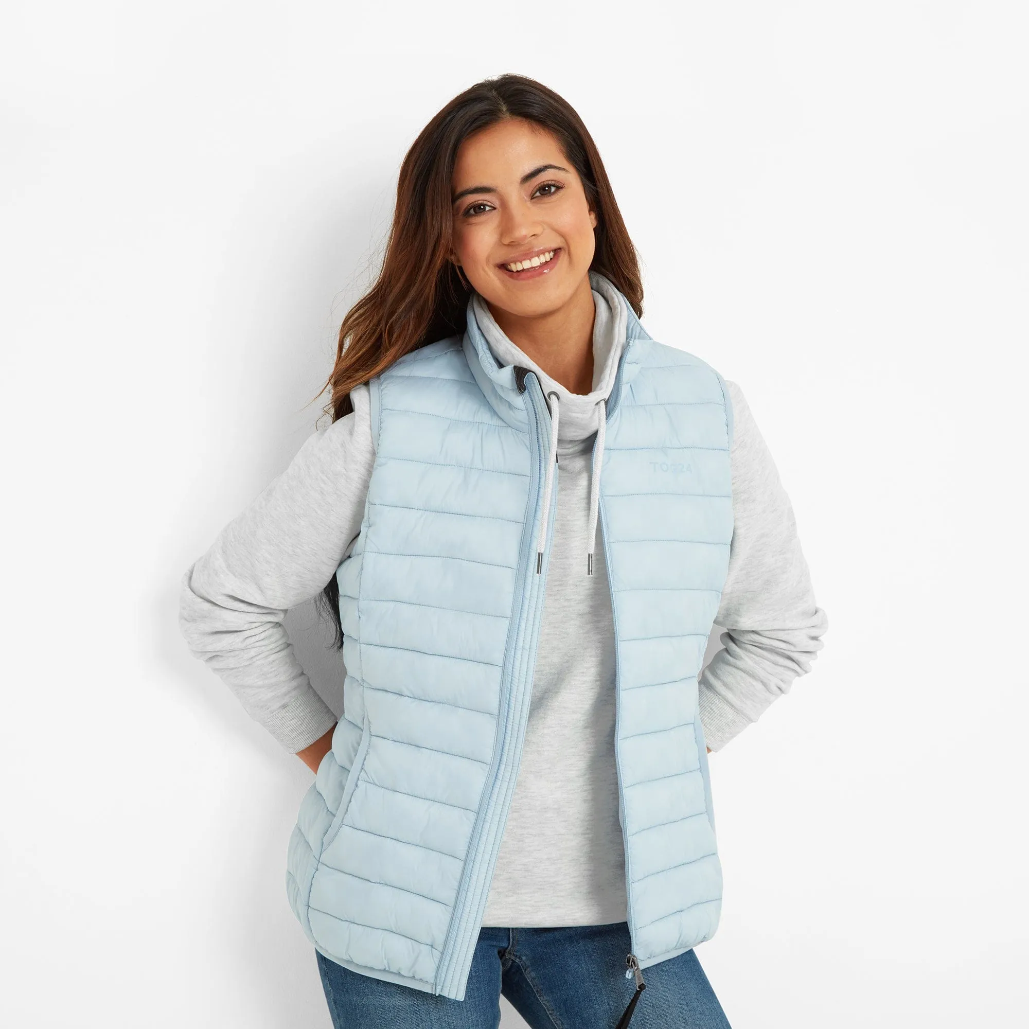 Gibson Womens Insulated Padded Gilet - Ice Blue