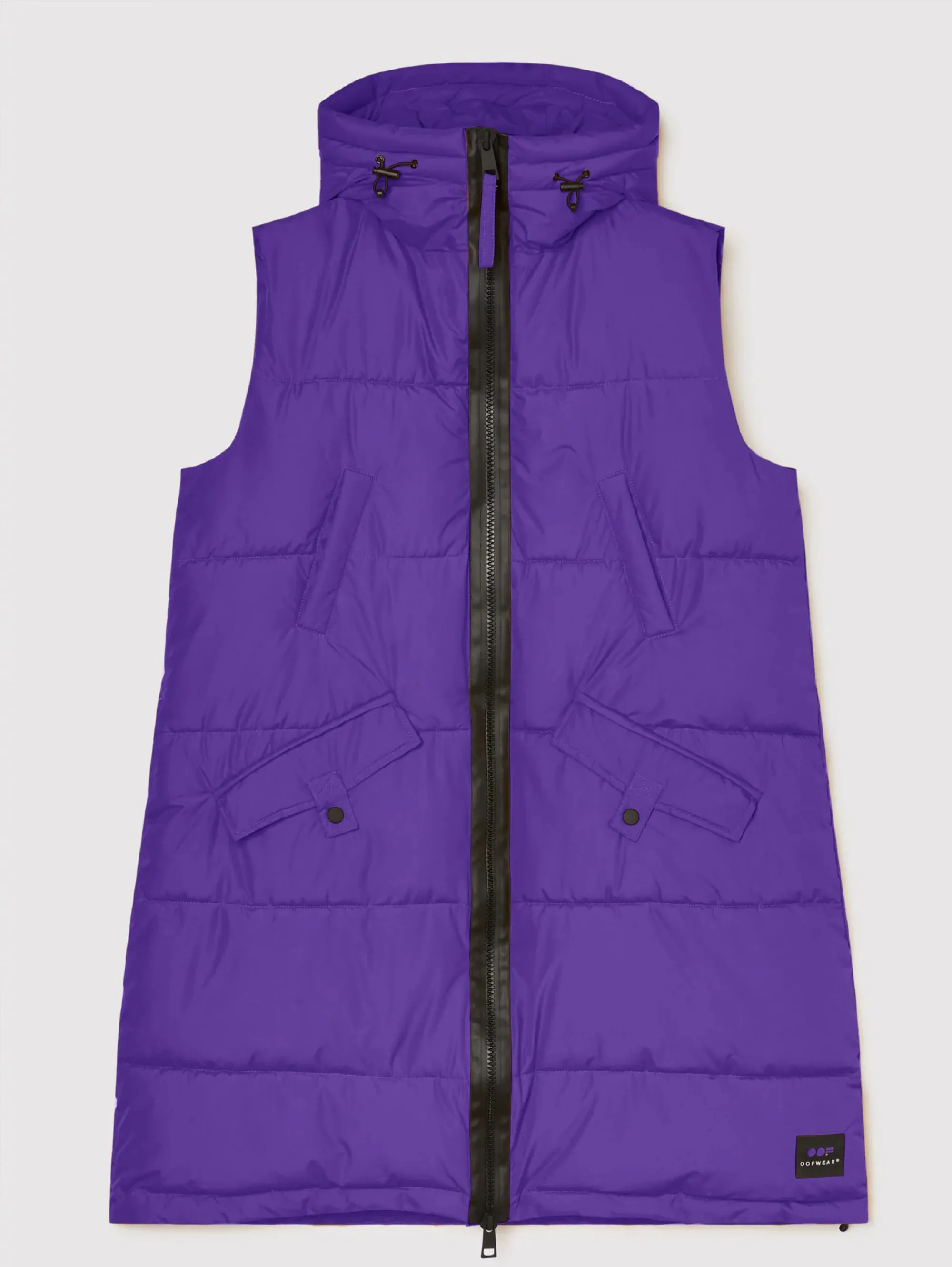 Gilet Lungo Imbottito Viola