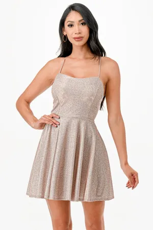 Glittered Flare Dress