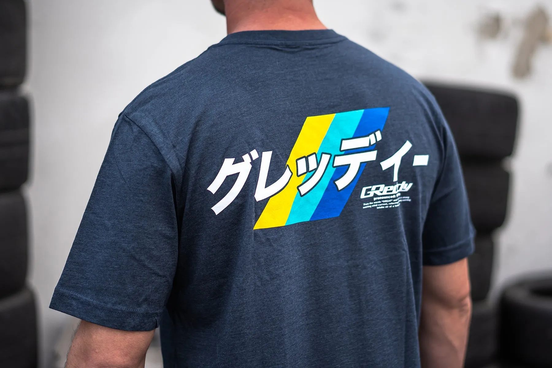 GReddy Katakana Tee - Navy Heather