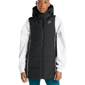 Gymshark Oversized Longline Womens Gilet - Black