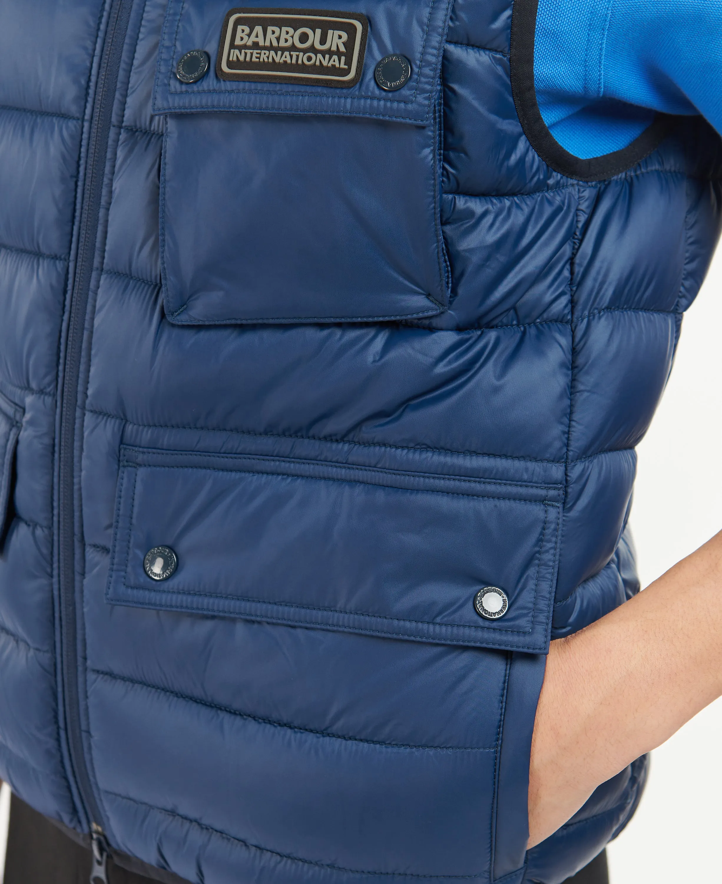 ID60048-Barbour Int Bowsden Gilet Indigo