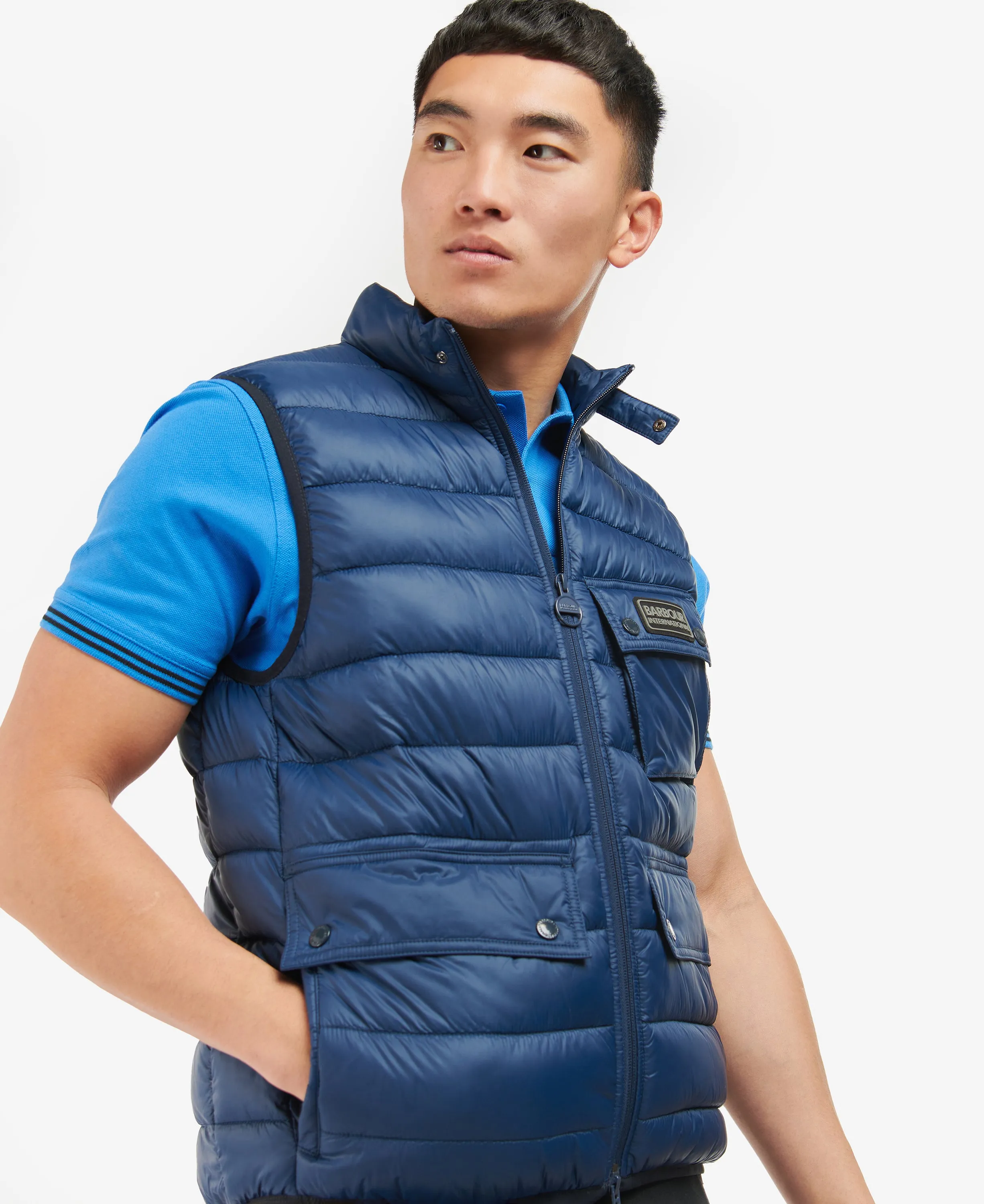 ID60048-Barbour Int Bowsden Gilet Indigo