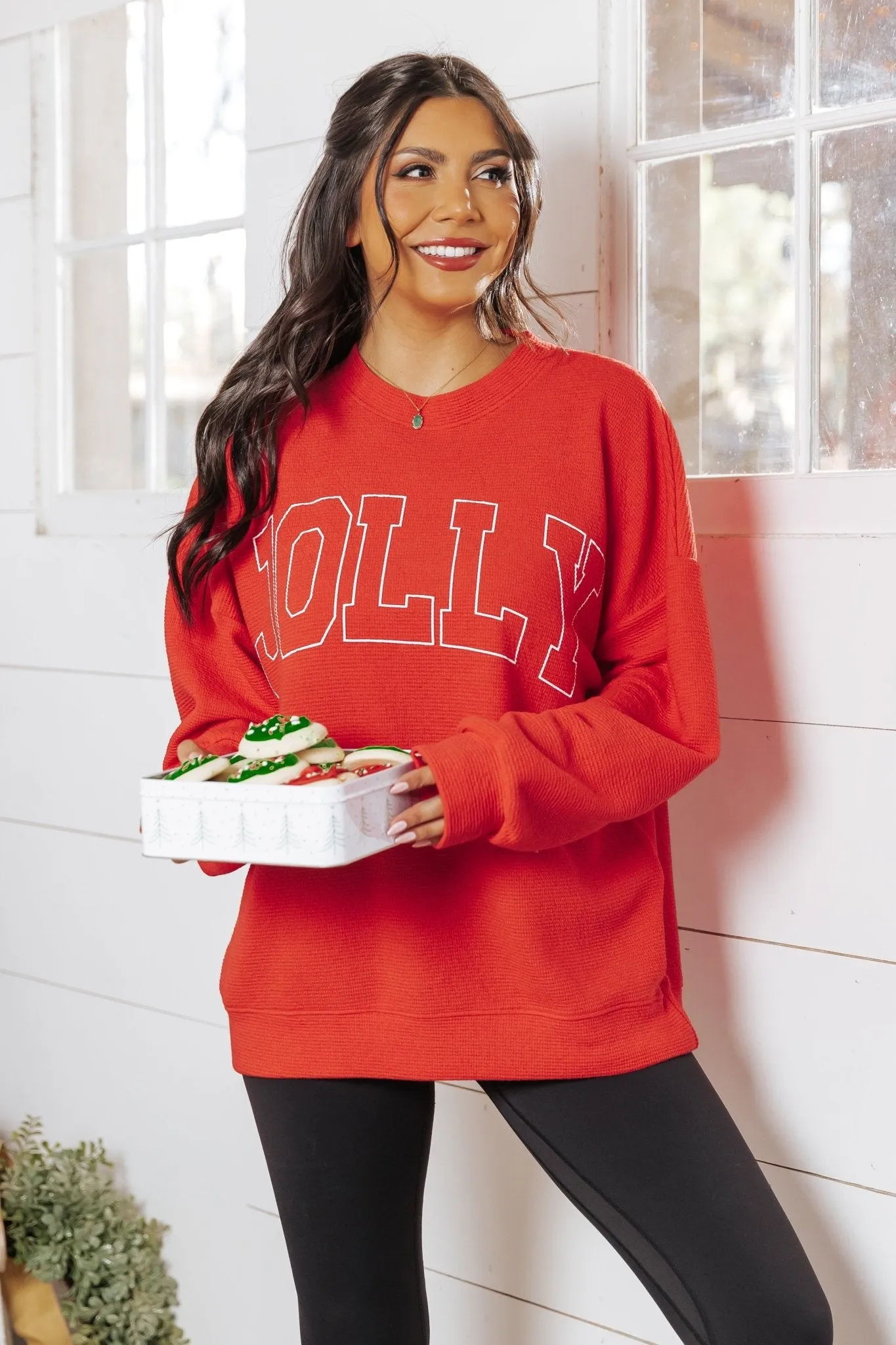 Jolly Red Graphic Sweatshirt