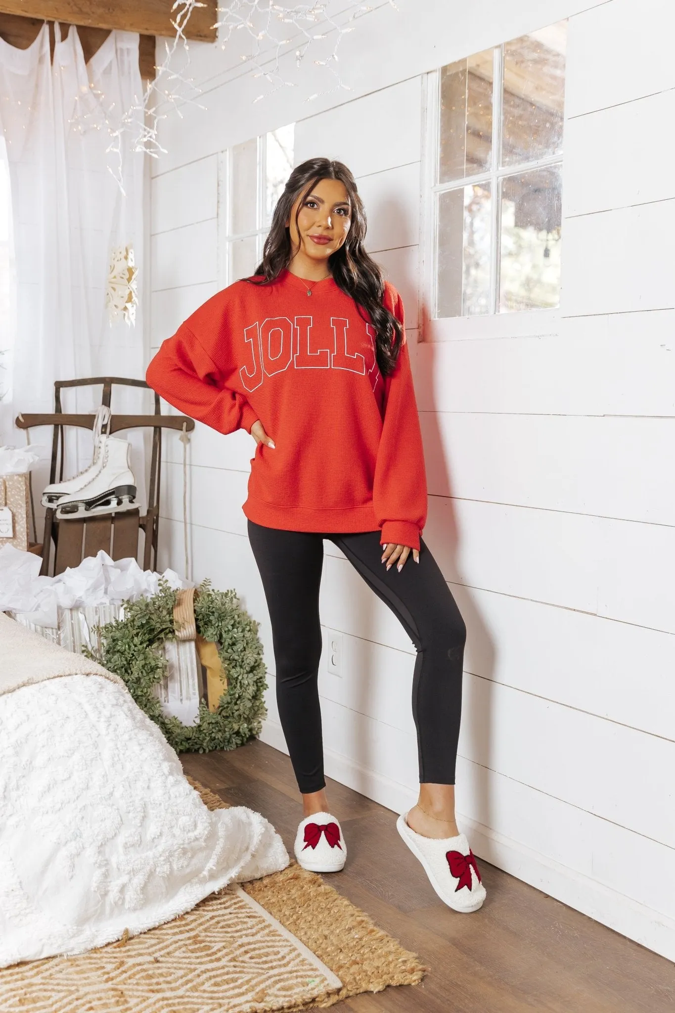 Jolly Red Graphic Sweatshirt