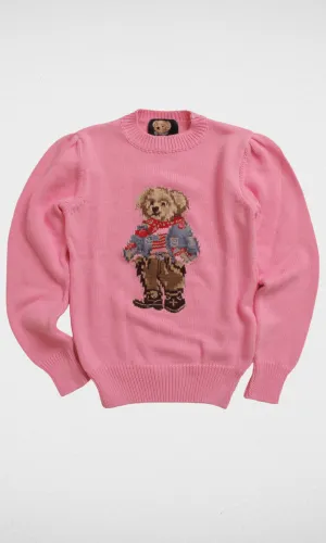 Kids RL Polo Bear Pullover - Pink