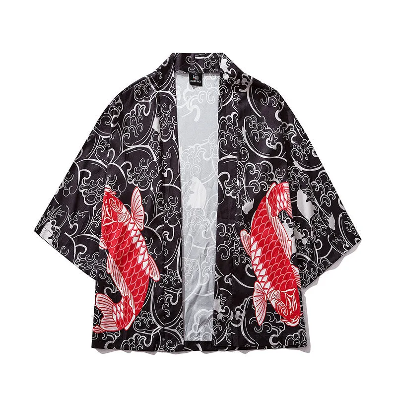 Lazy Style Trendy Fashion Three-quarter Sleeve Retro Japanese Kimono