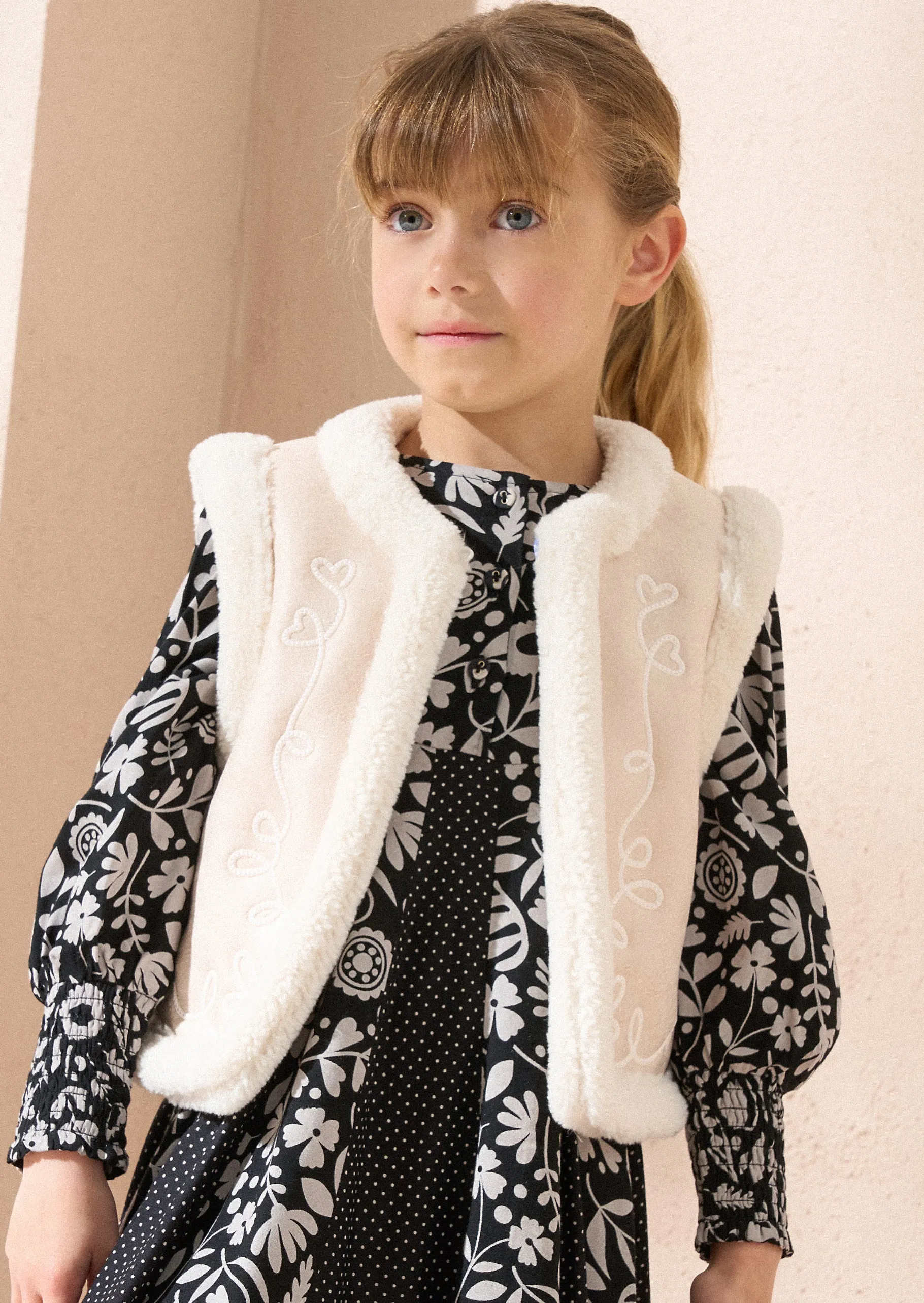 Leonie Ivory Shearling Gilet