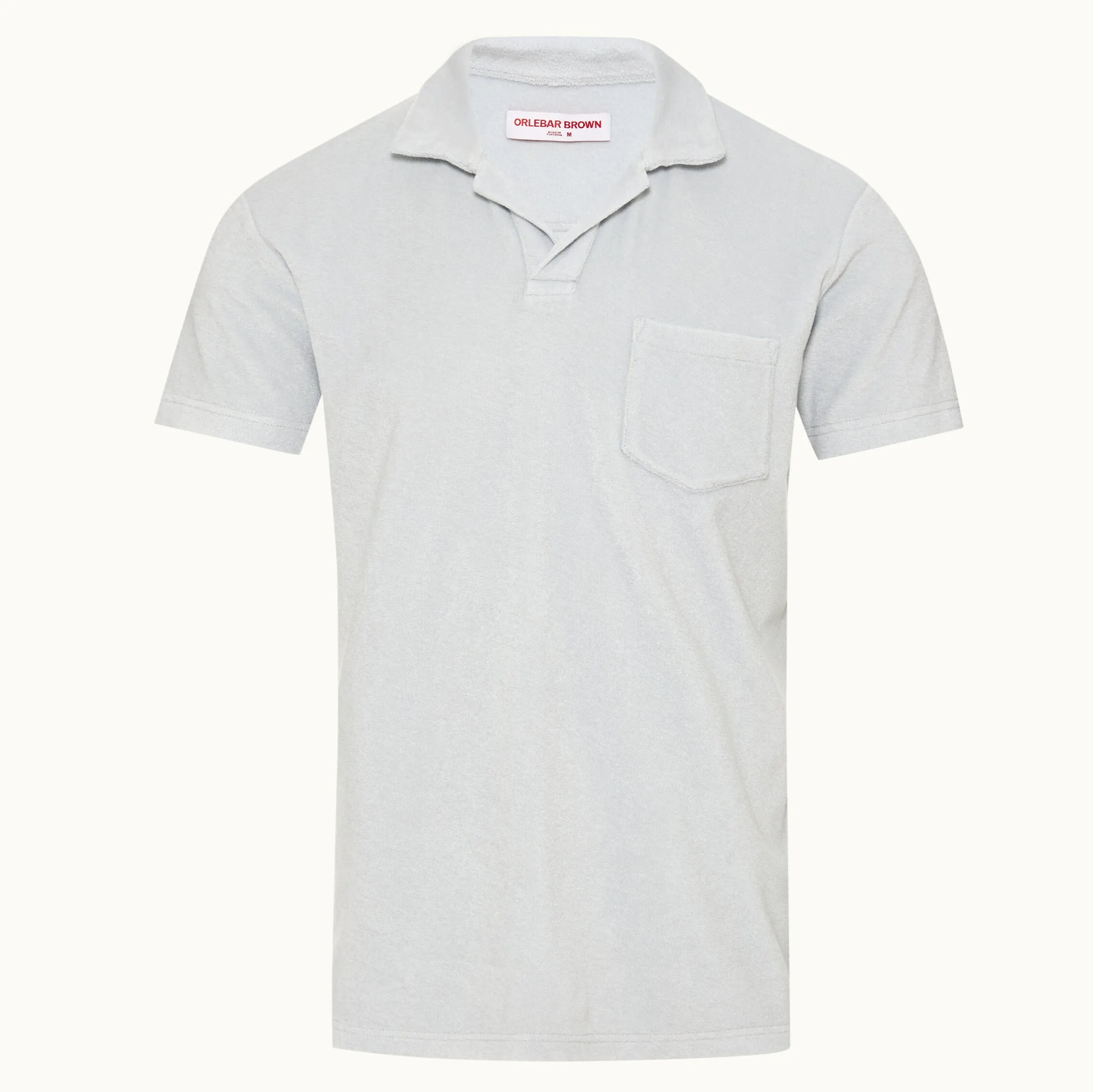 Light Sky Pool Terry Towelling Resort Polo Shirt