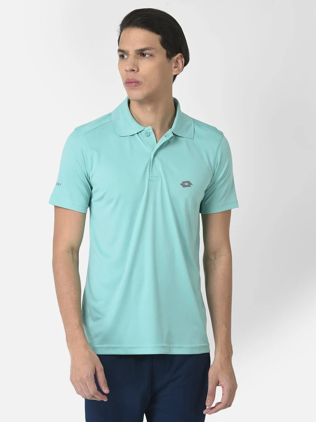 Lotto Men Green Basic Bb Polo