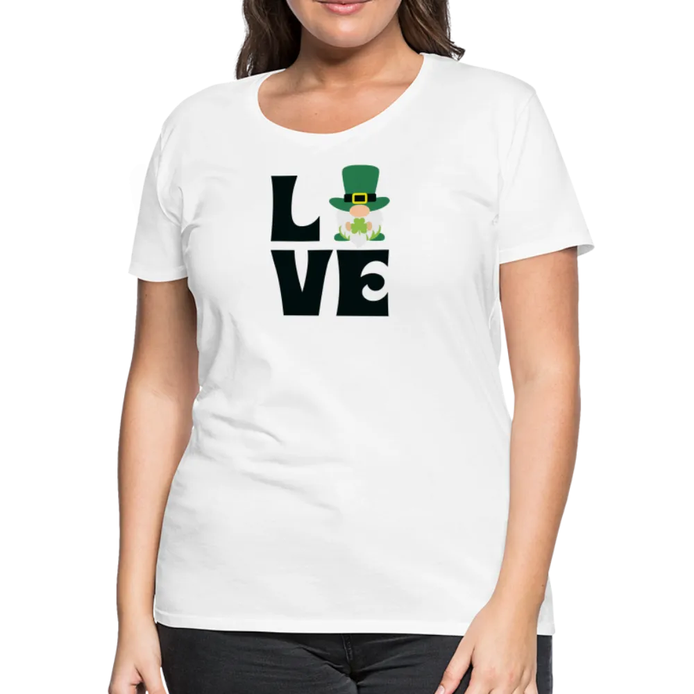 “Love Gnome- St. Patrick’s Day”-Women’s Premium T-Shirt