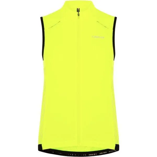 Madison Stellar Reflective windproof women's gilet; hi-viz yellow - size 16