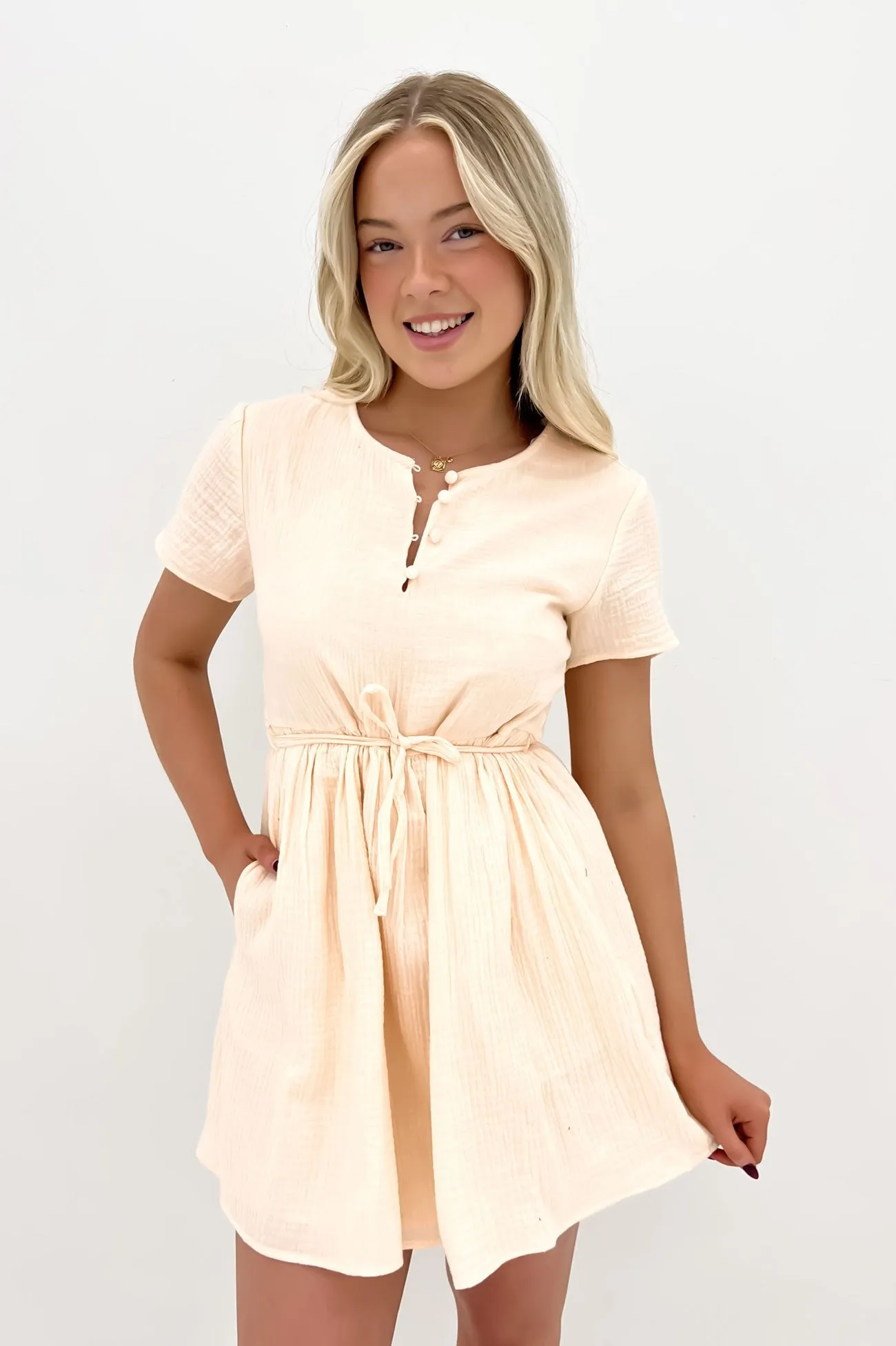 Mahlia Babydoll Dress Lemon