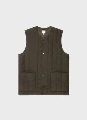 Men's Quilted Liner Gilet in Dark Olive