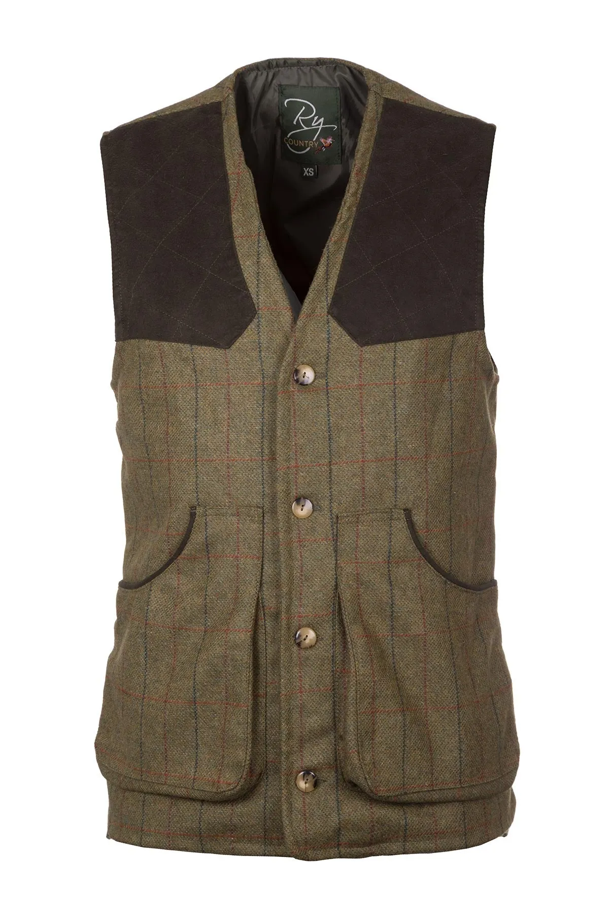 Men's Tweed Shooting Waistcoat - Danby