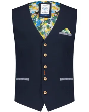 Navy Bubble Waistcoat