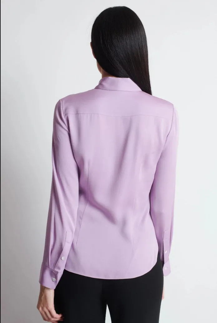 Nonothing | Pure silk button down shirt in purple