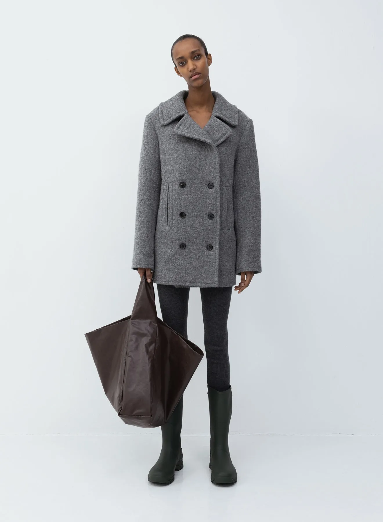 Peacoat brushed wool | grey