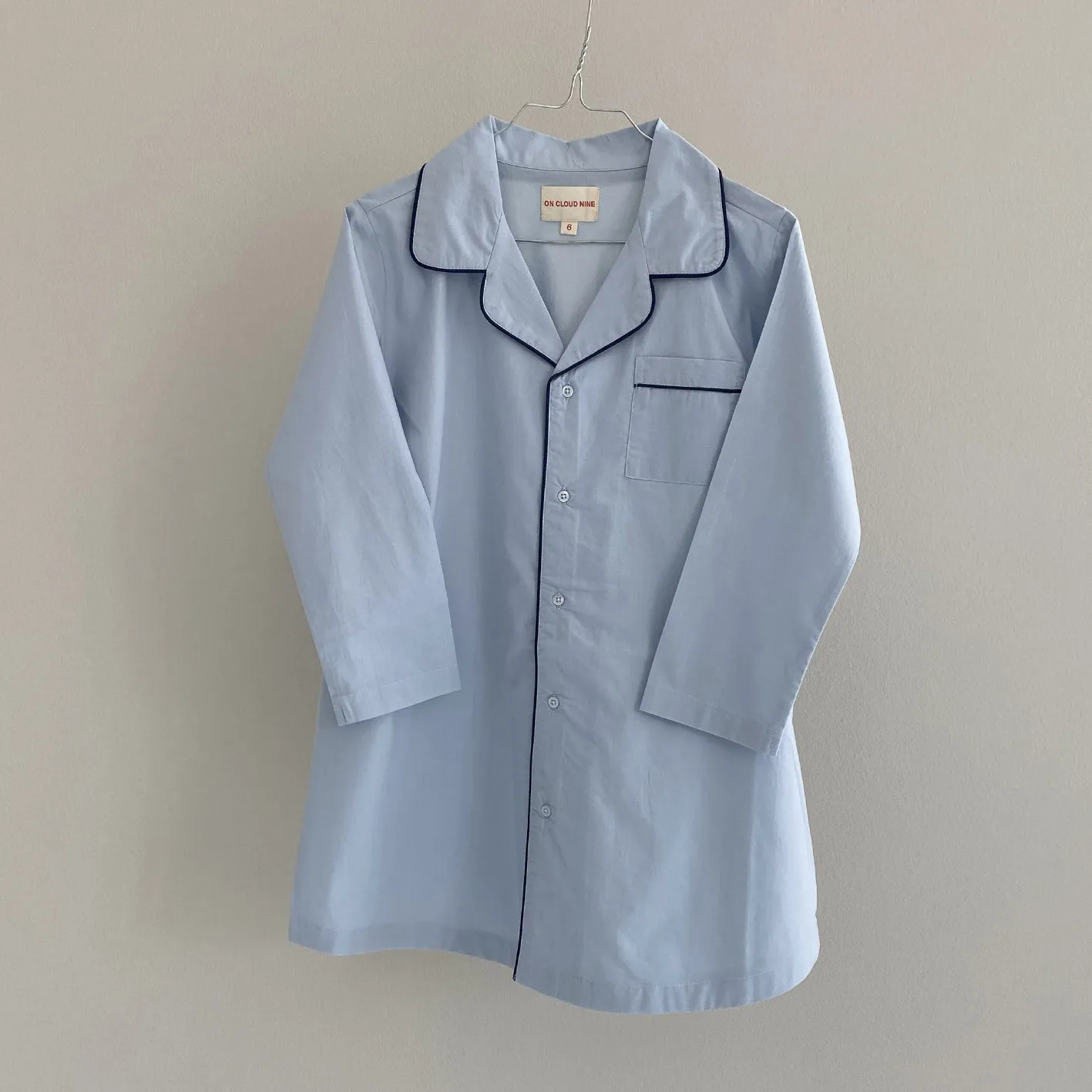 PYJAMAS SHIRT DRESS // KIDS // LT. BLUE