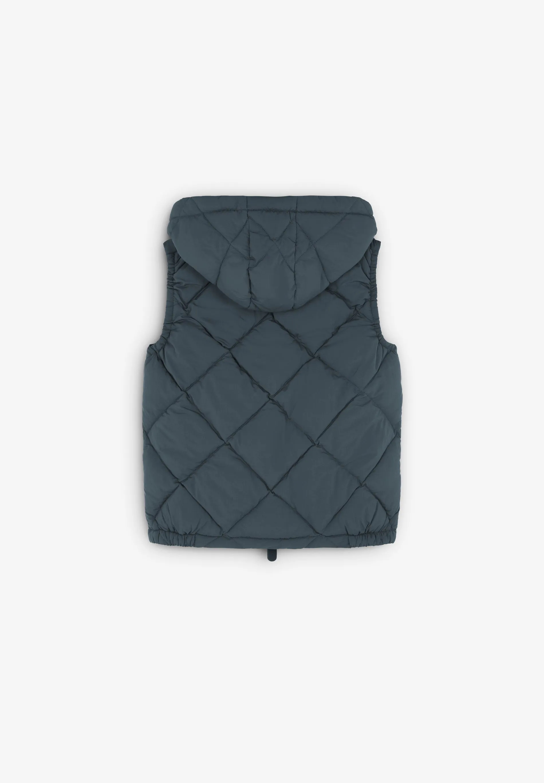 QUILTED GILET WITH HOOD