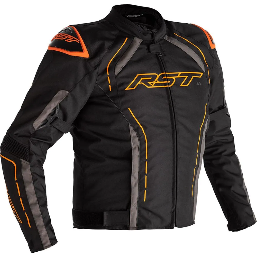 RST S1 CE Textile Jacket Black / Grey / Neon Orange