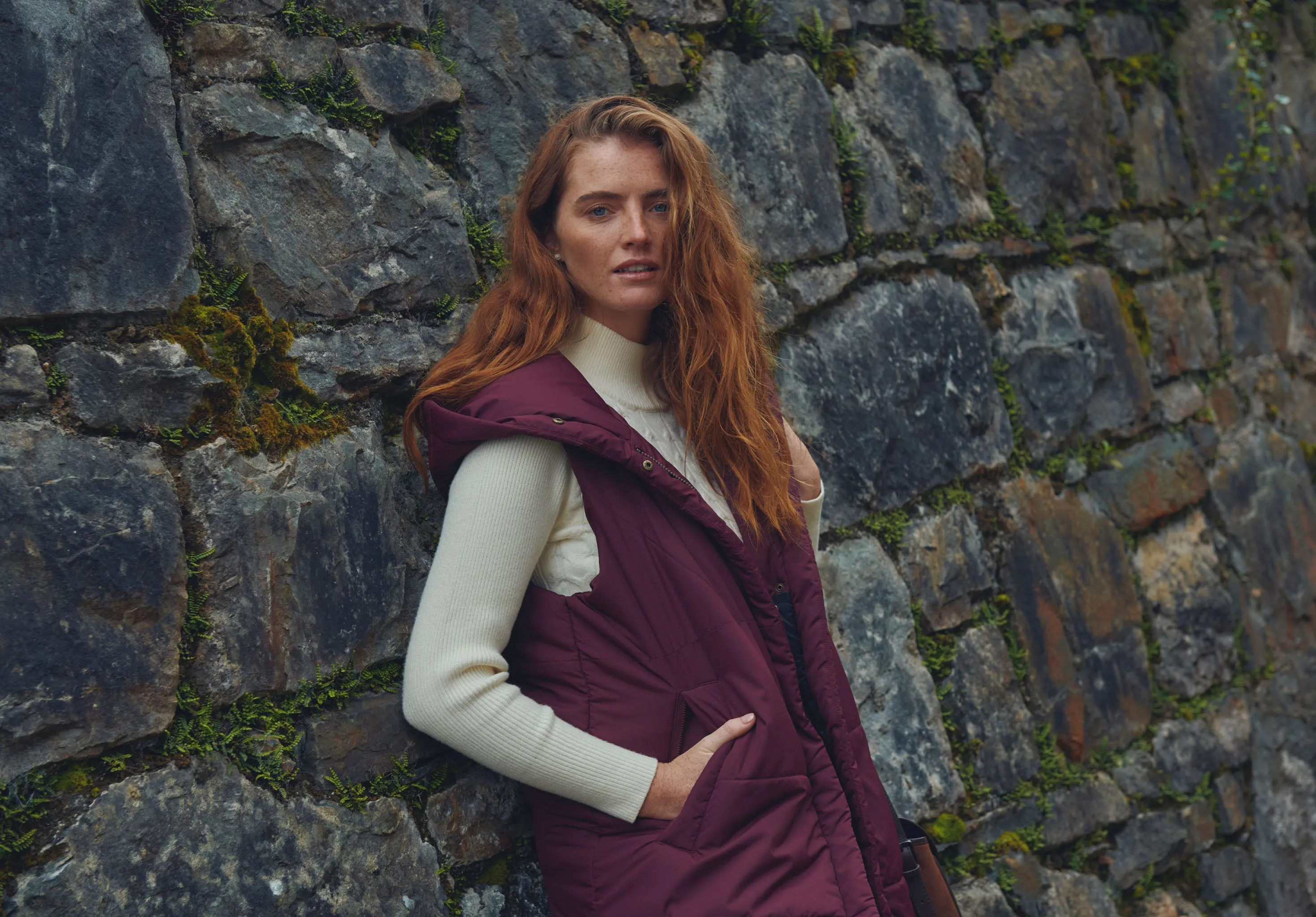 Ryan Women’s Hooded Gilet - Ox Blood