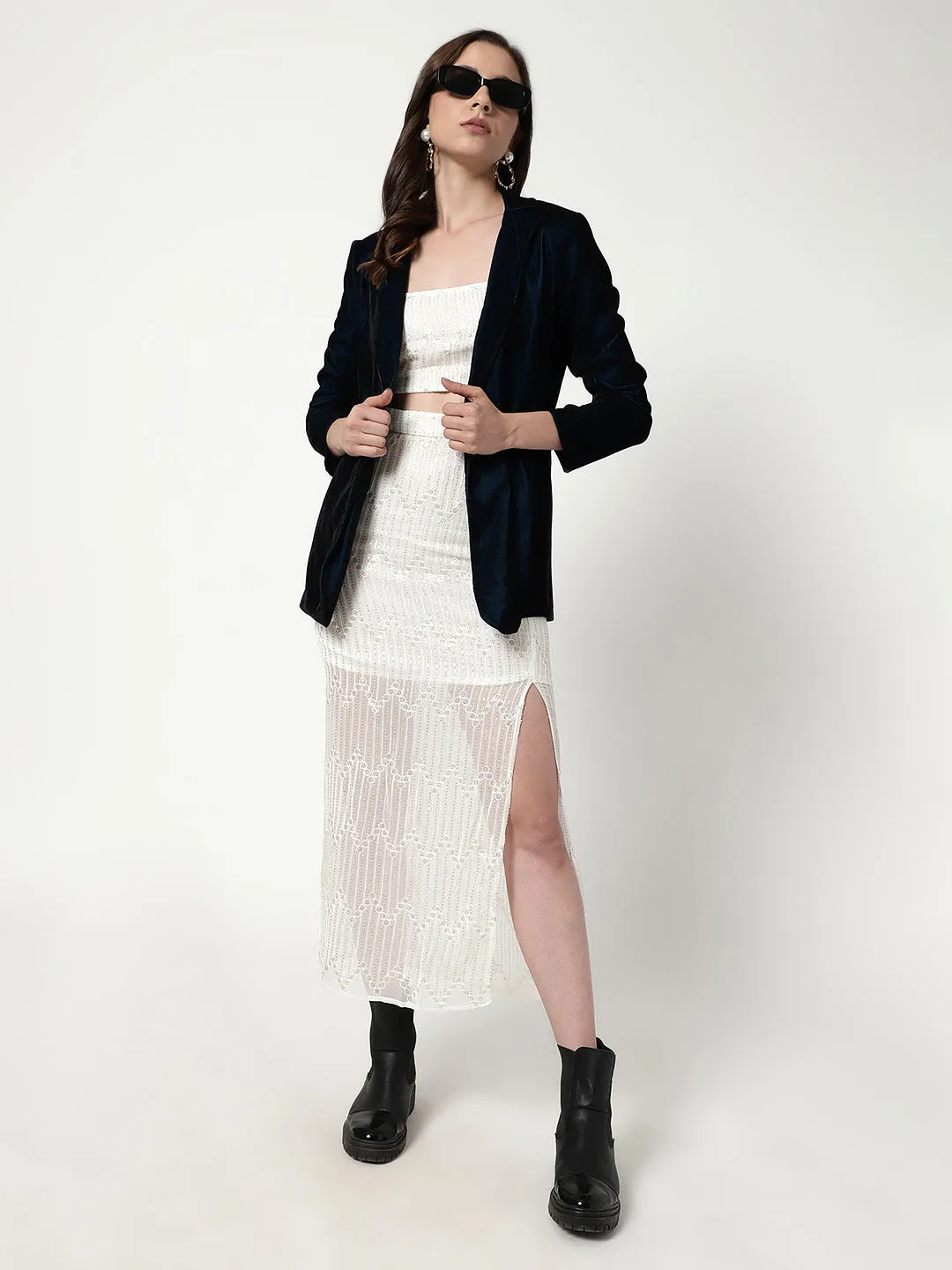 Solid Front Open Soft Blazer