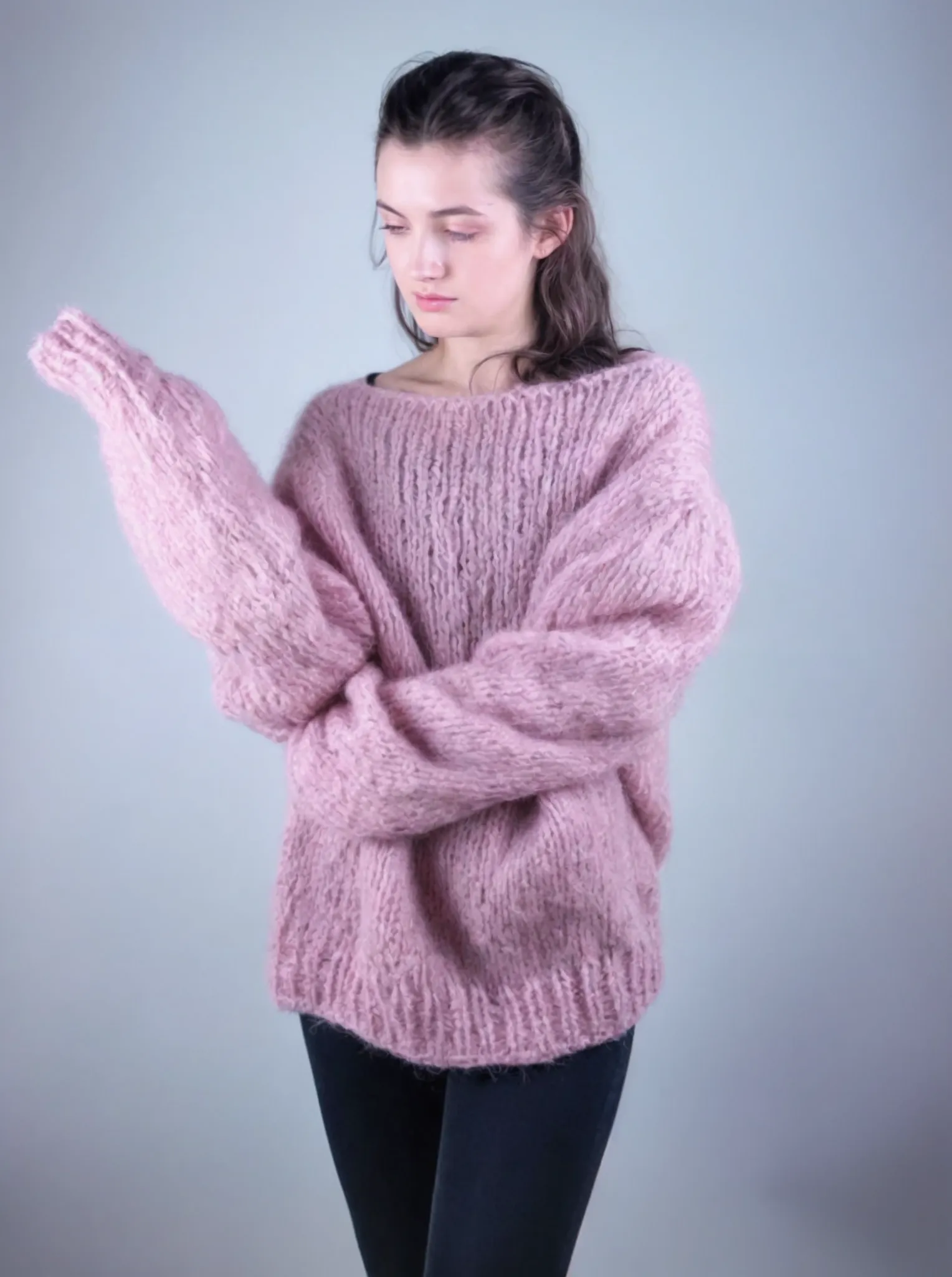 Strick Set Oversize Pullover aus Ingenua Mohair