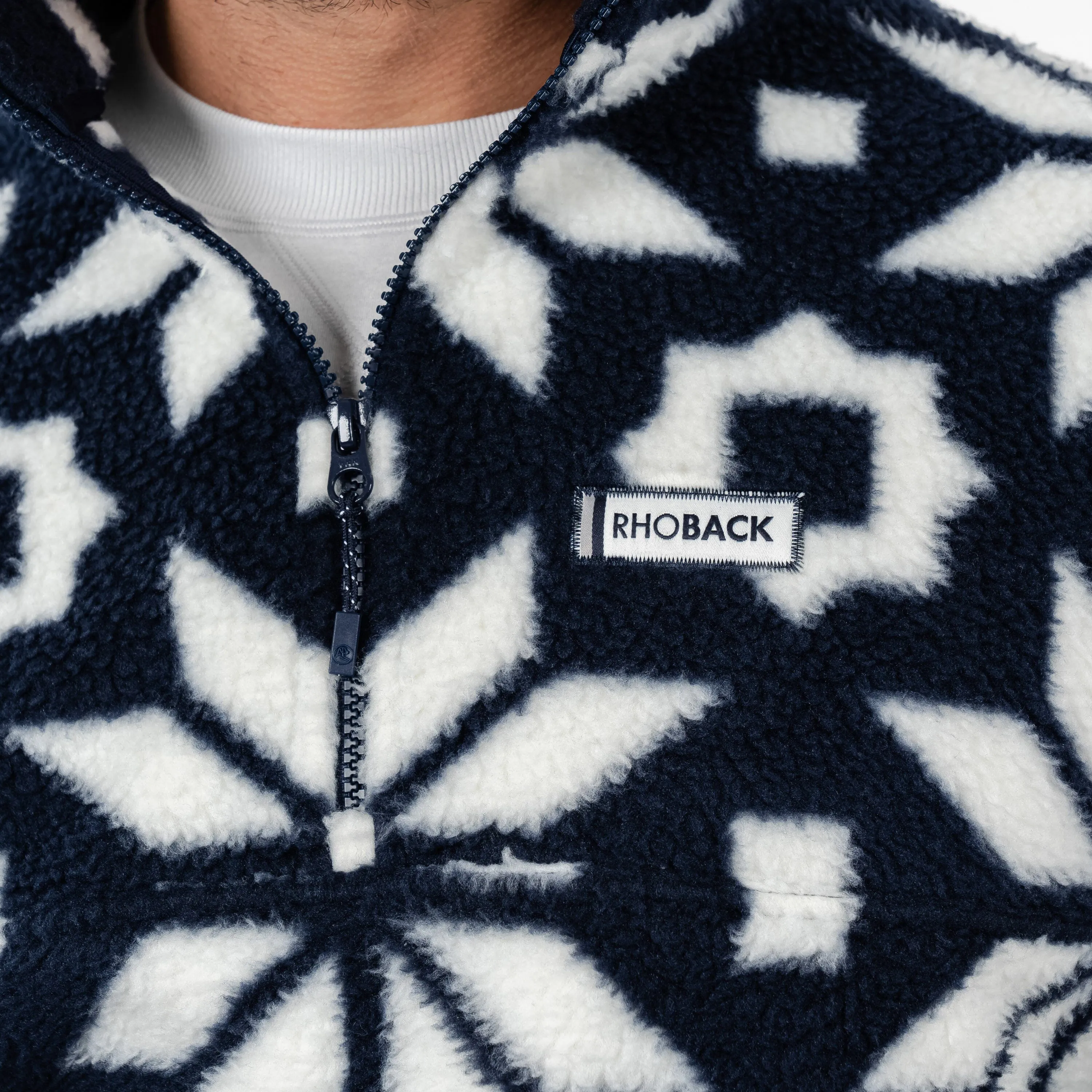 Summit Fleece Pullover | The Snowfall - Fleet Navy/White