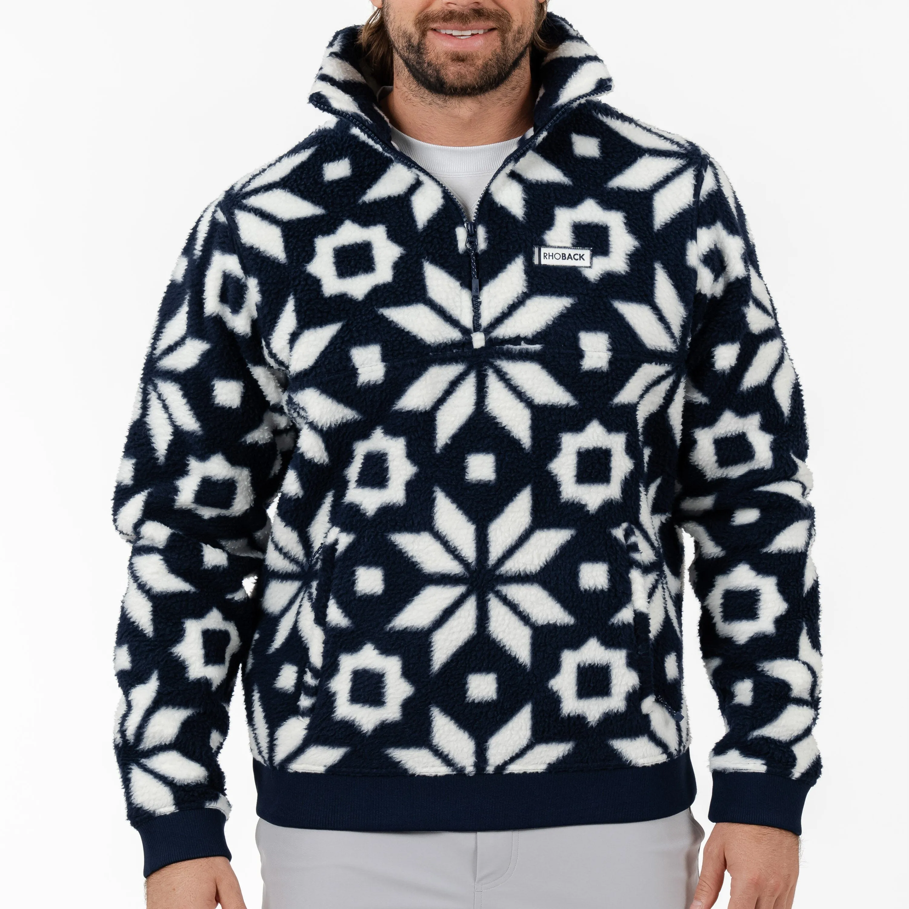 Summit Fleece Pullover | The Snowfall - Fleet Navy/White