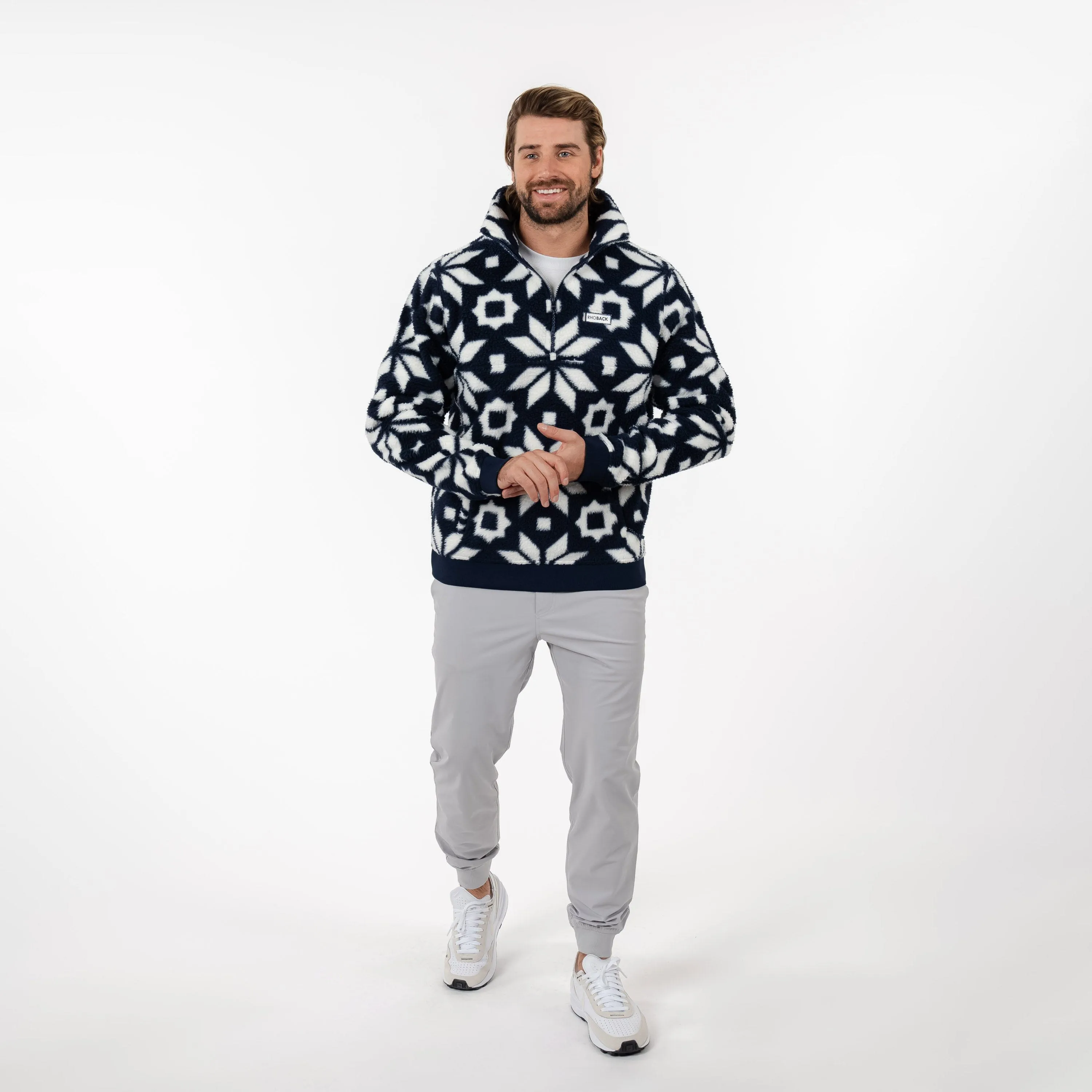 Summit Fleece Pullover | The Snowfall - Fleet Navy/White