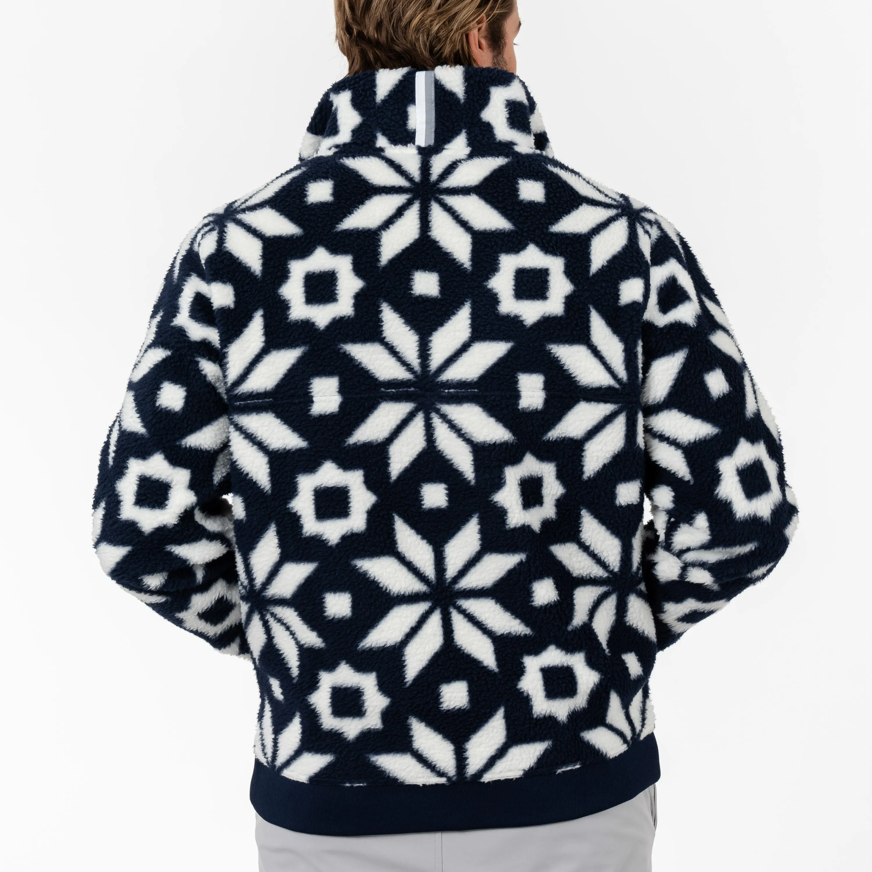 Summit Fleece Pullover | The Snowfall - Fleet Navy/White