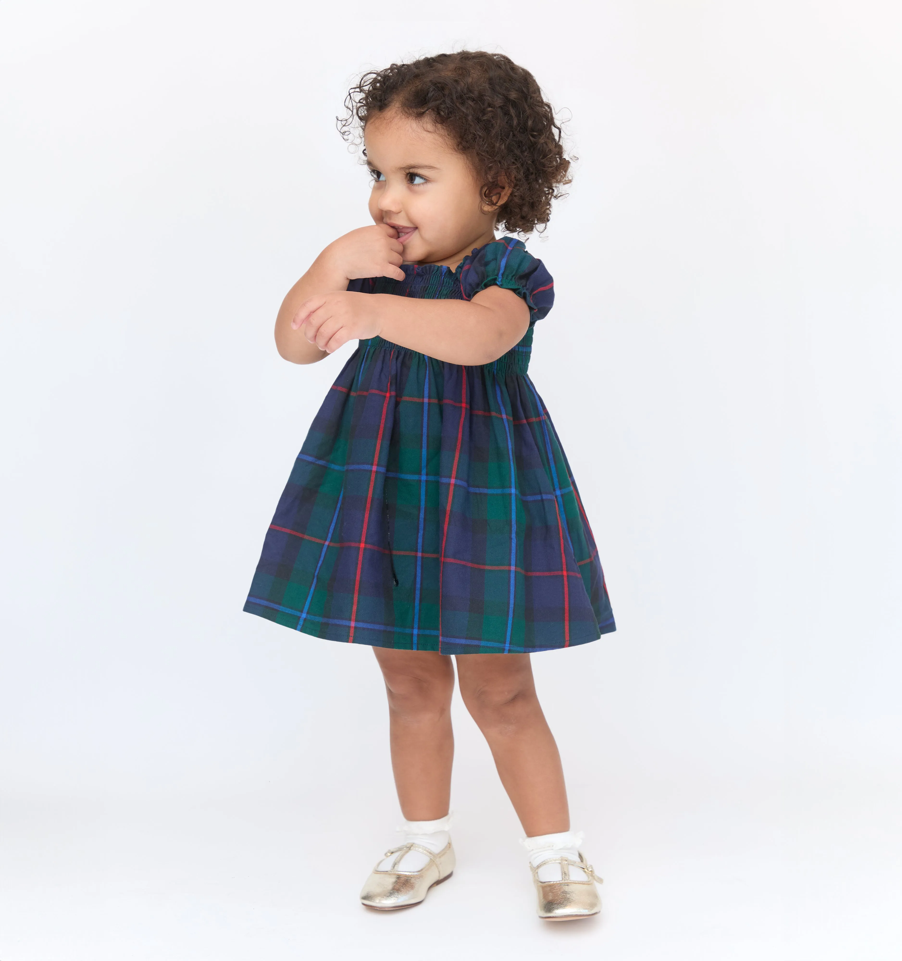 The Baby Athena Nap Dress - Midnight Tartan